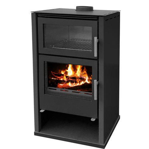 Wood burning oven cooker stove - burning,