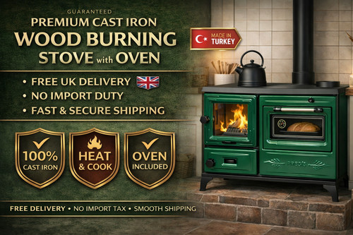 Premium cast iron wood burning - cast,