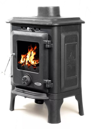 York wood stove burning - wood,