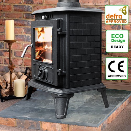 5kw log burner fireplace - log,