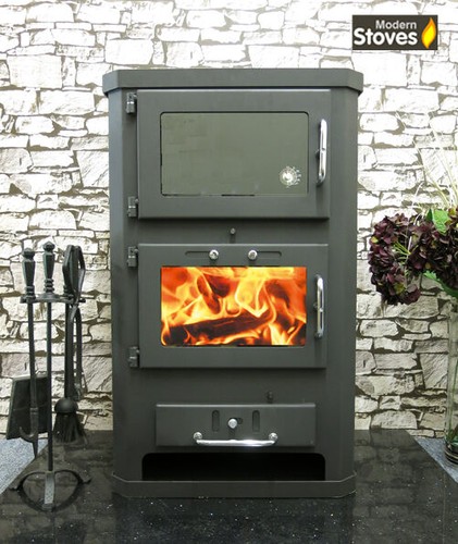 Wood burning oven cooker - burning,