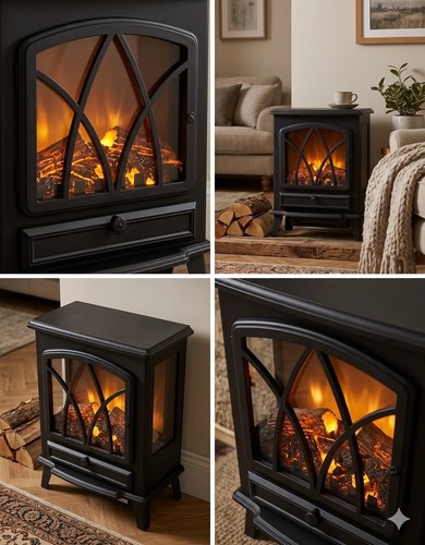 Black freestanding heating - freestanding,
